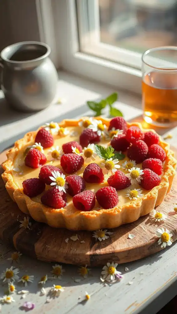 chamomile raspberry summer tart chamomile raspberry summer tart