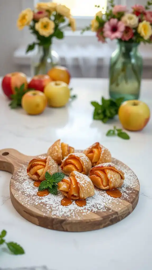 charming individual apple pastries