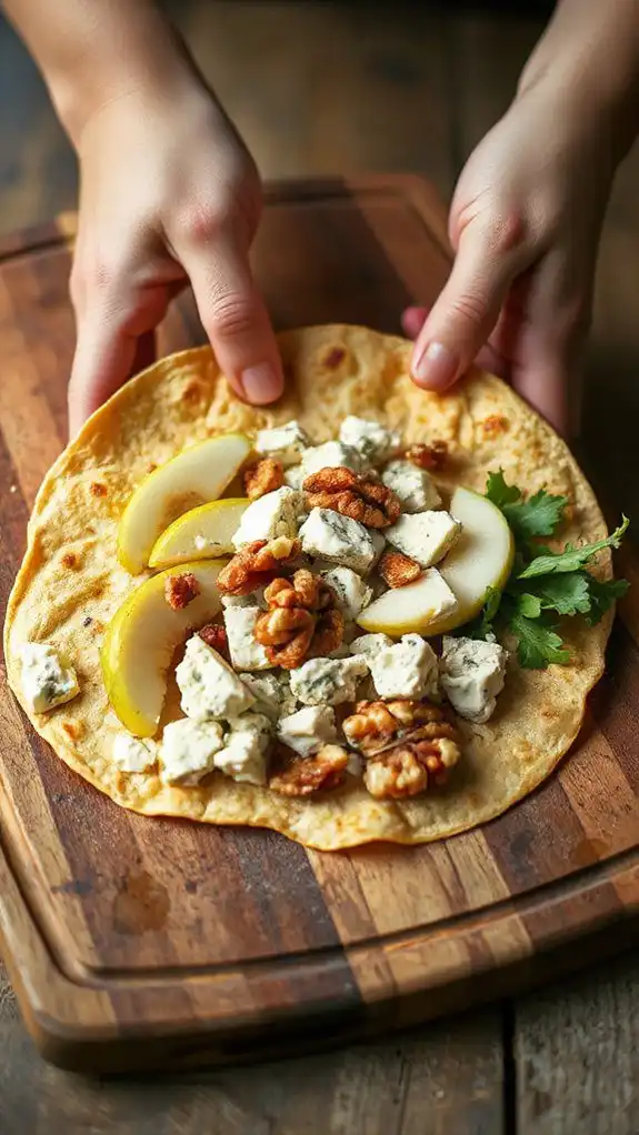 cheese added fold carefully