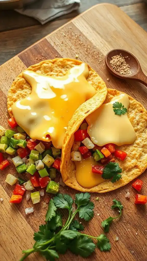 cheese layered with tortillas