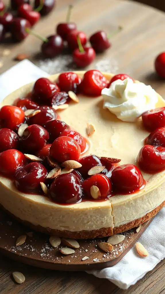 cherry almond cheesecake delight