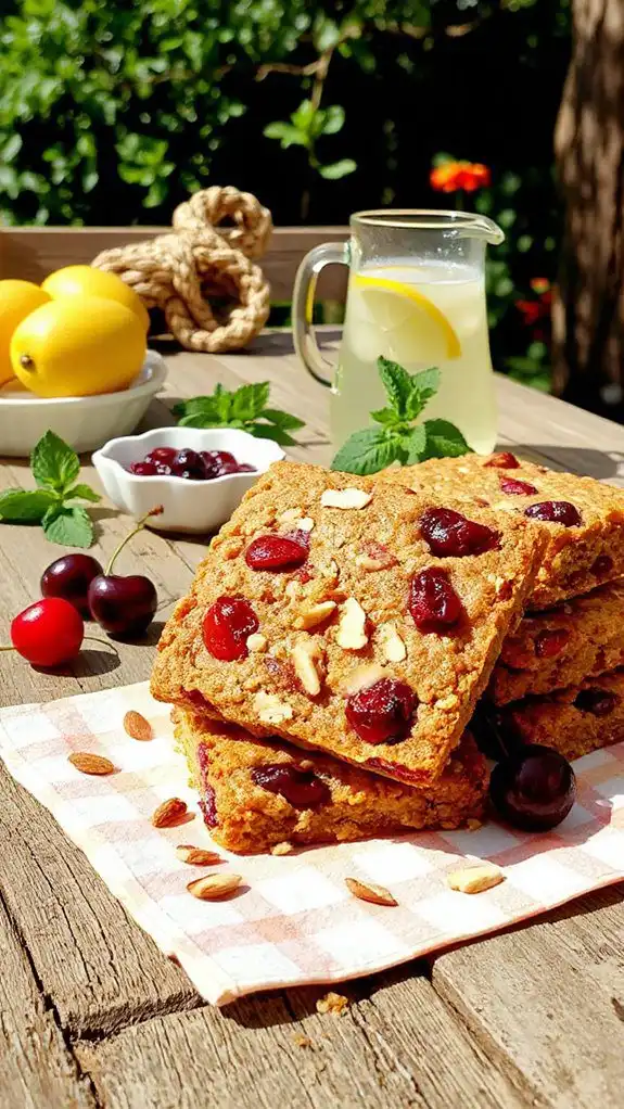 cherry almond oatmeal bars