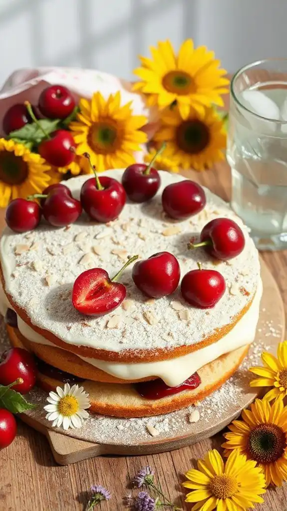 cherry almond summer cake cherry almond summer cake