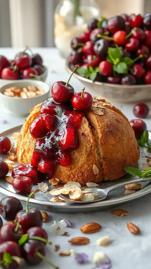 cherry almond summer dessert