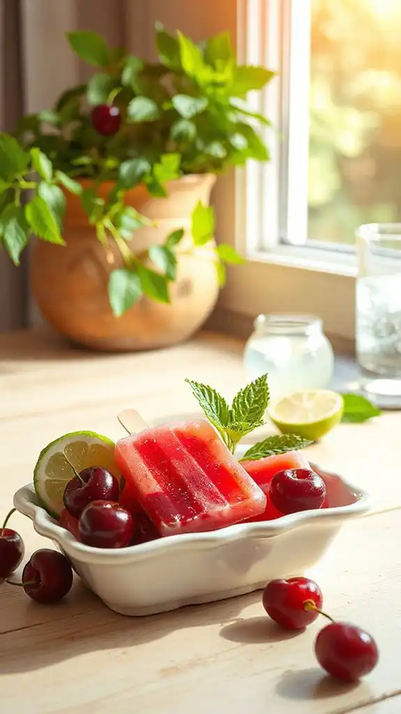 cherry limeade popsicles recipe