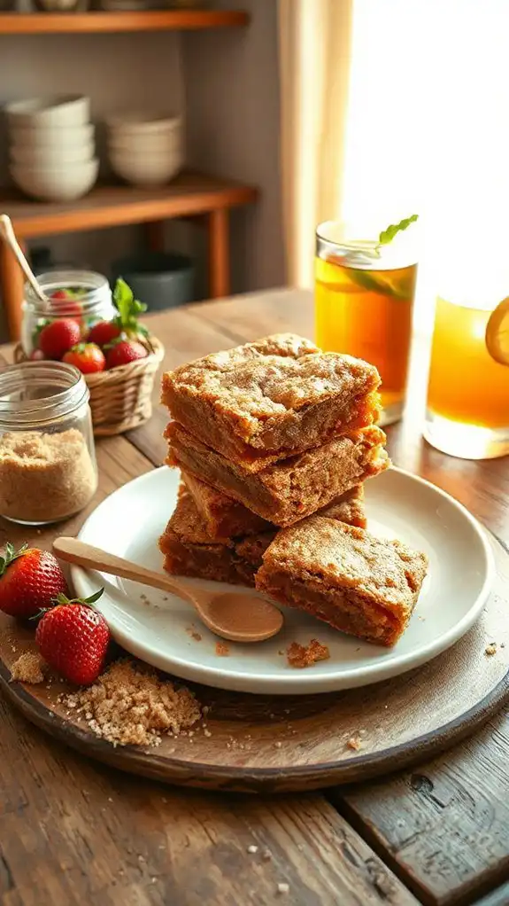 chewy brown sugar blondies