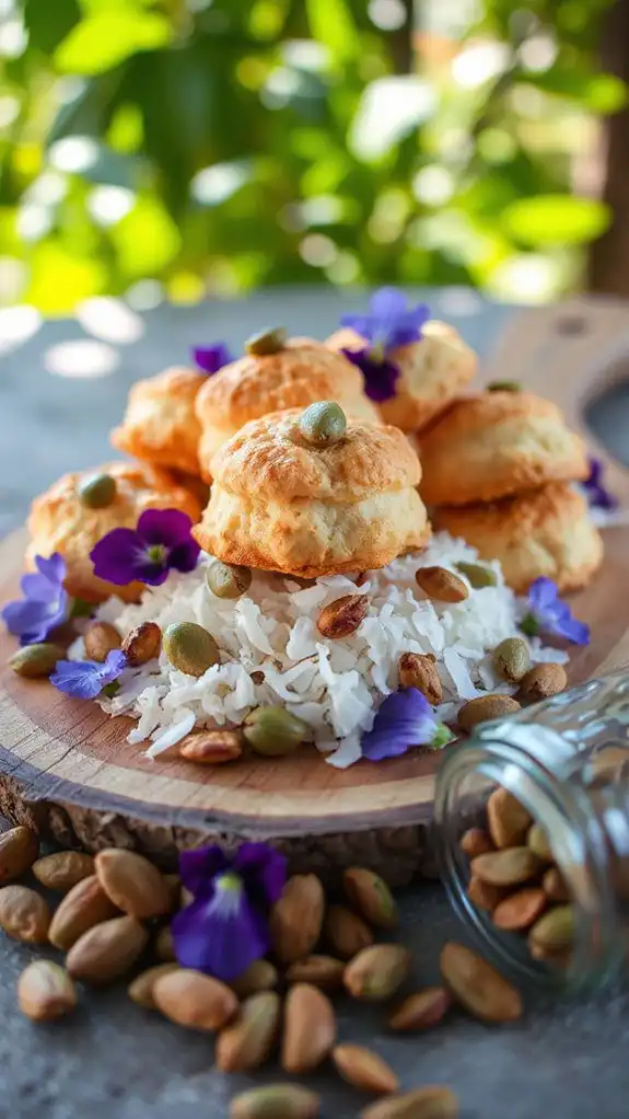 chewy coconut pepita treats