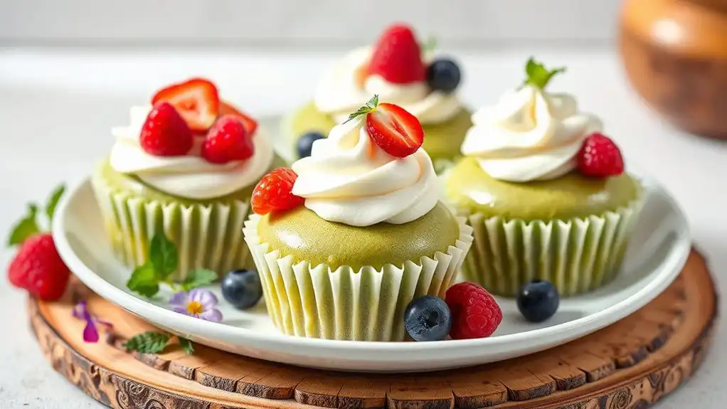 chewy green matcha desserts