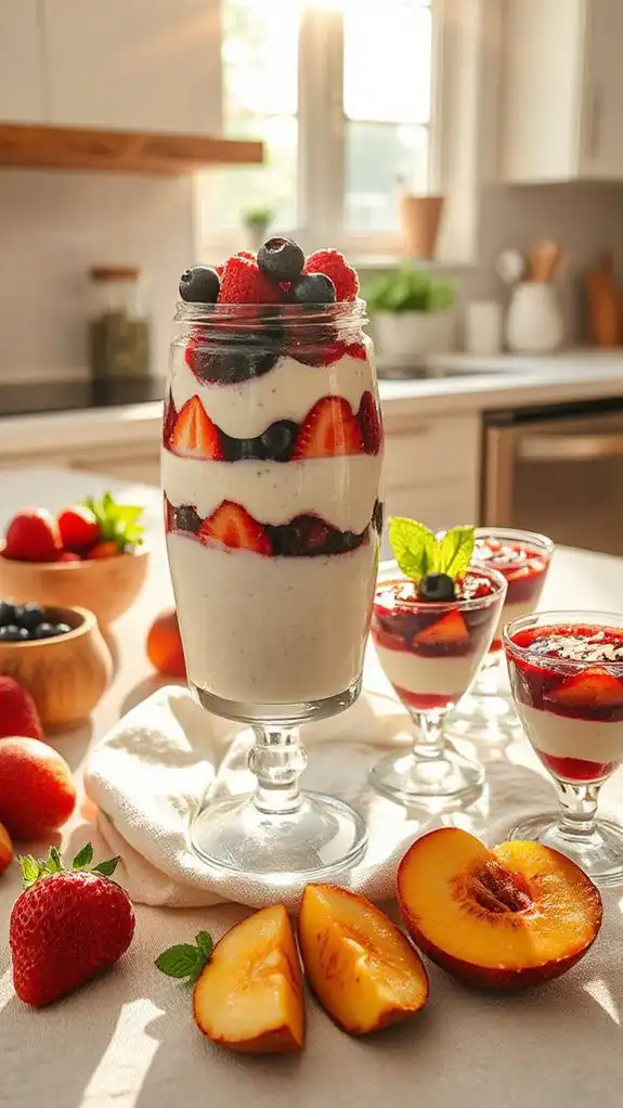 chia jam coconut dessert