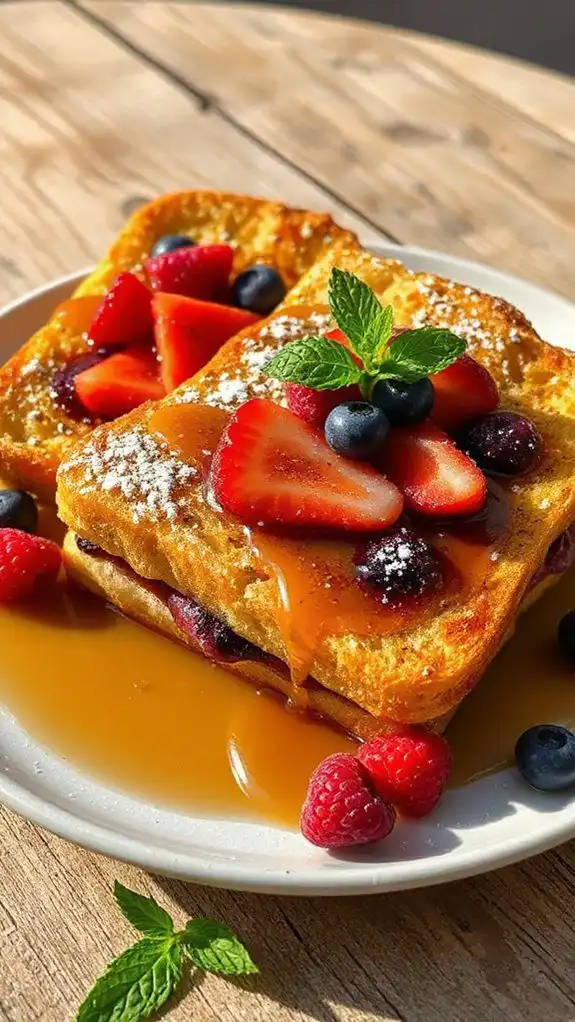 chia jam stuffed french toast