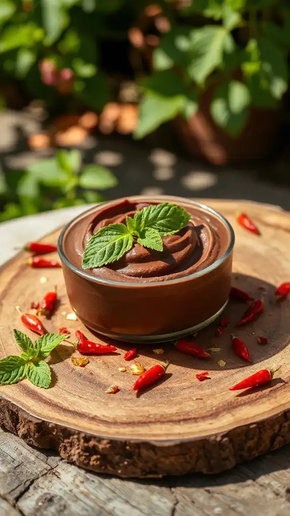 chili chocolate avocado mousse