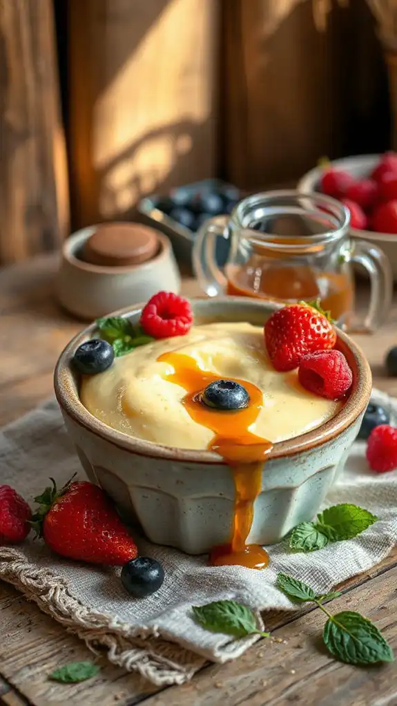 chilled creamy cornmeal dessert