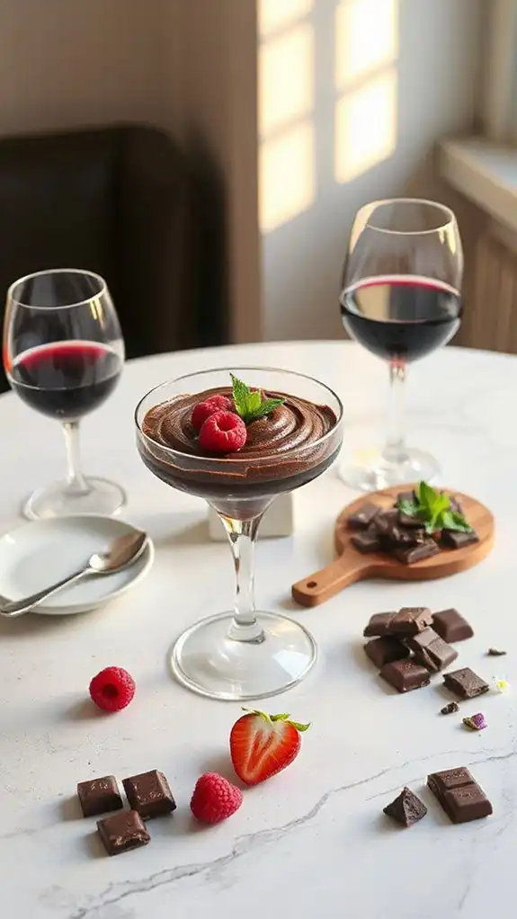 chilled mousse with pairings