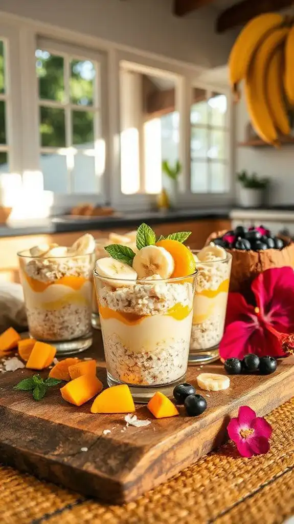 chilled nutritious banana oatmeal