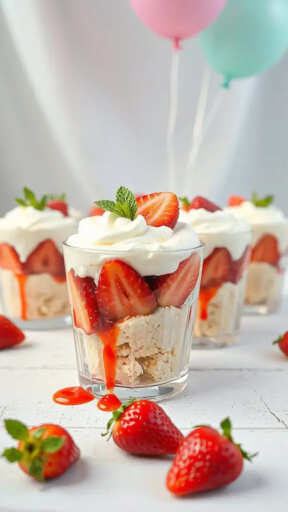 chilled strawberry shortcake cups