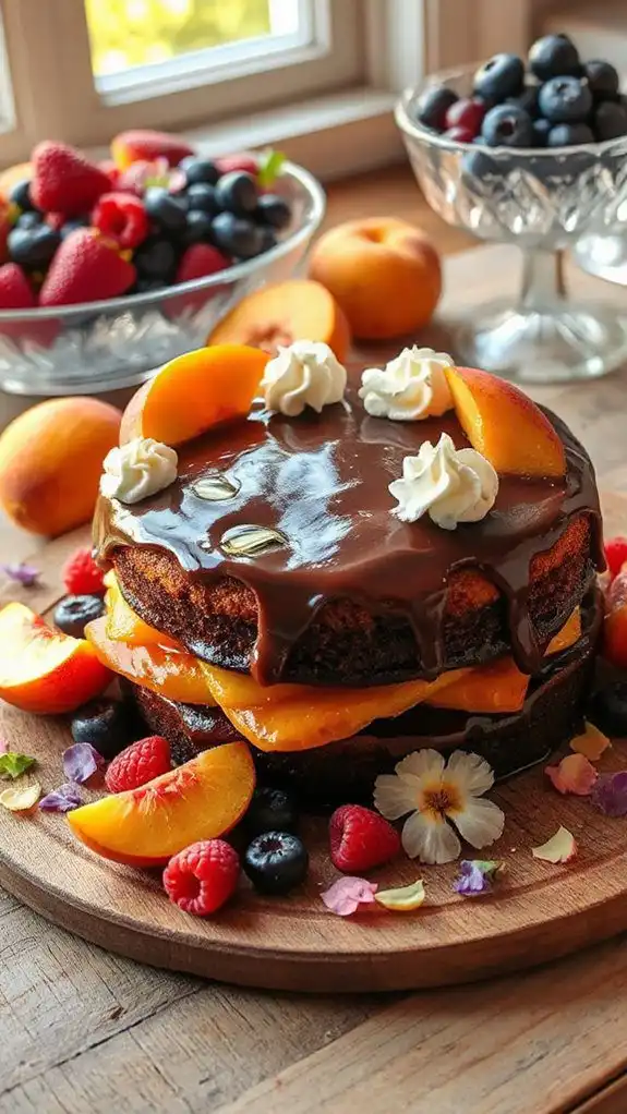 chocolate and peach delight