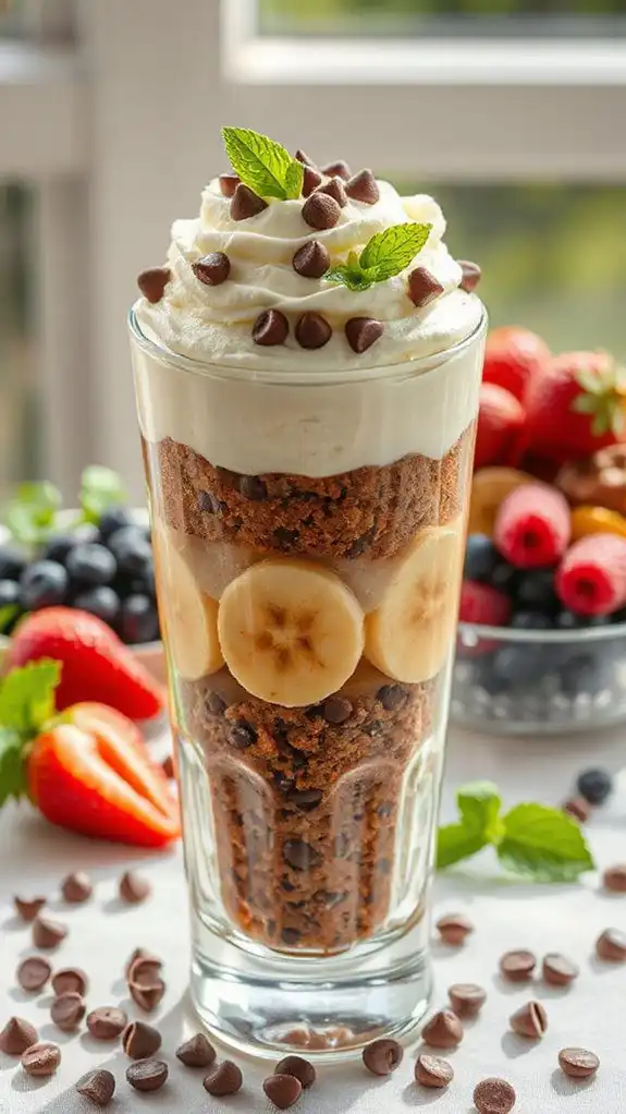 chocolate banana cream dessert