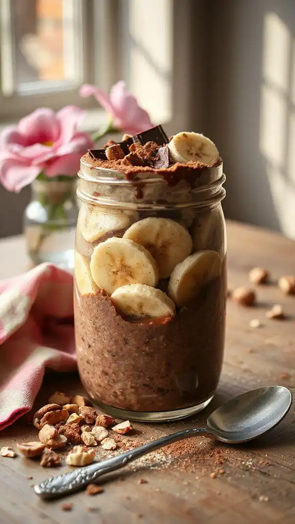 chocolate banana overnight oats