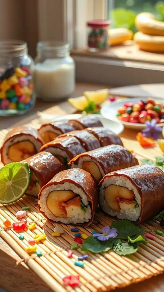 chocolate banana sushi delight chocolate banana sushi delight