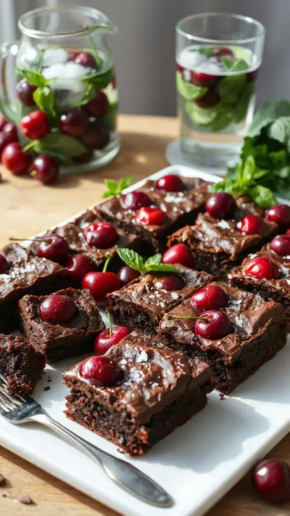 chocolate cherry brownie delight