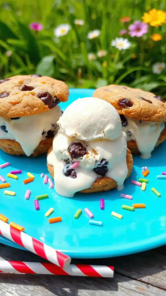 chocolate chip cookie sandwiches