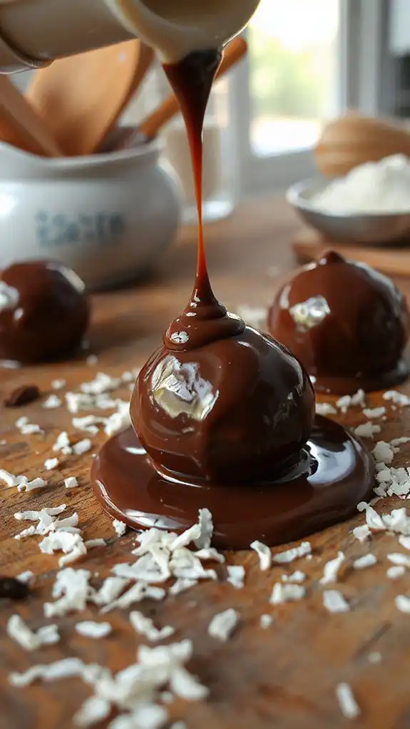 chocolate coated treat dipping chocolate coated treat dipping