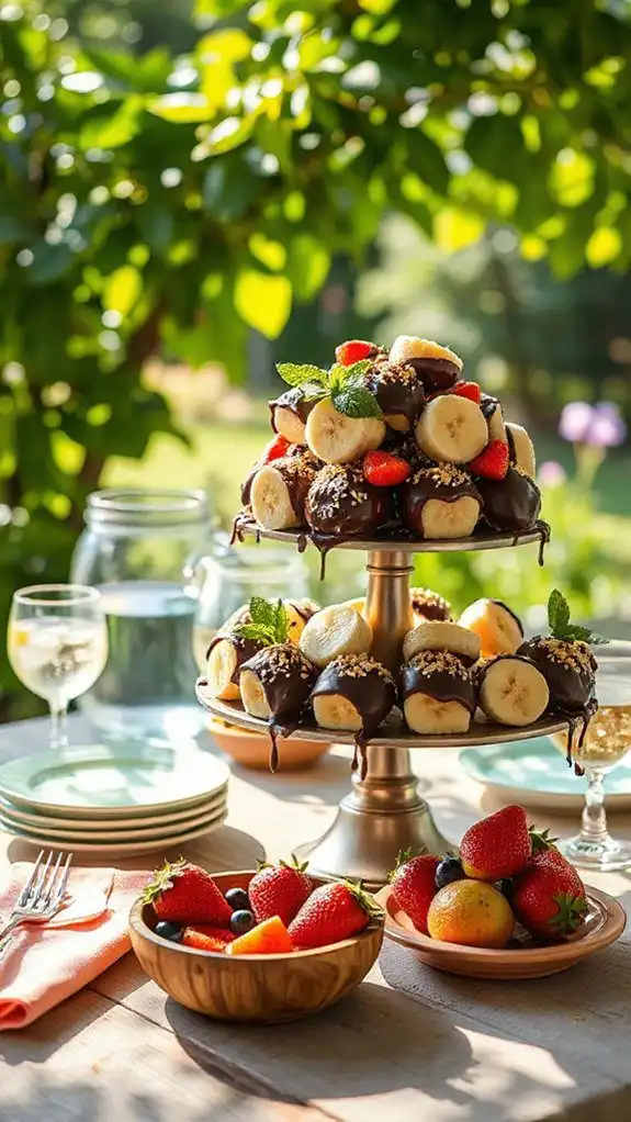 chocolate covered banana snacks