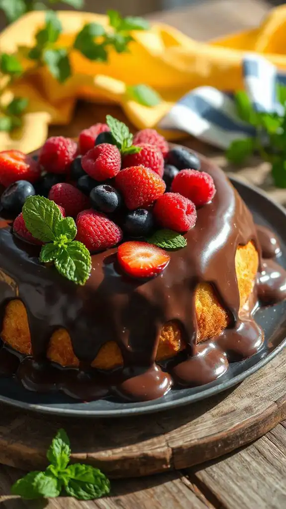 chocolate covered berry dessert