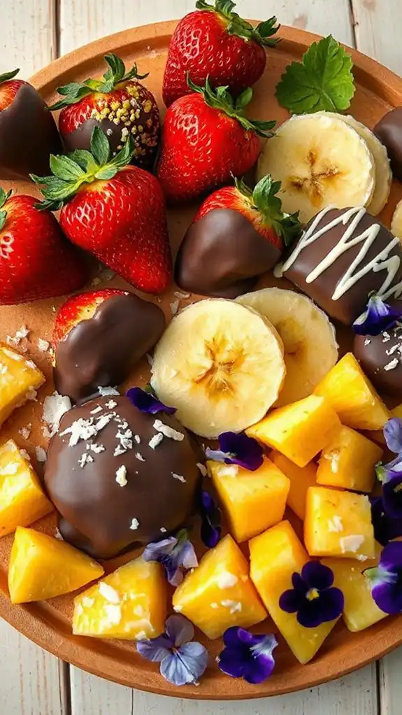 chocolate covered fresh fruit