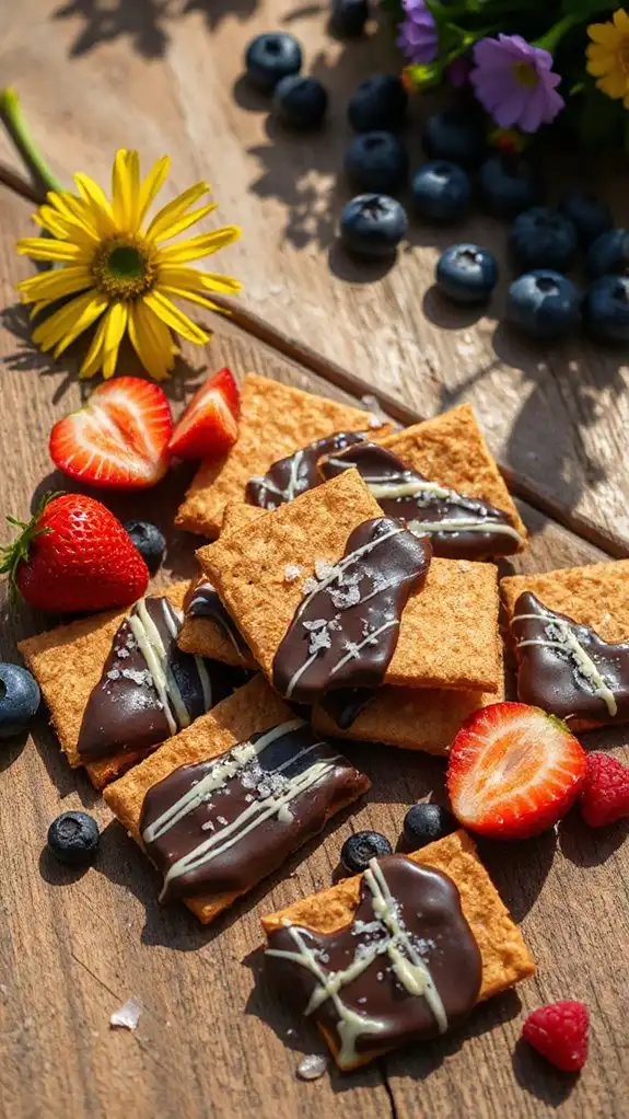 chocolate covered graham crackers