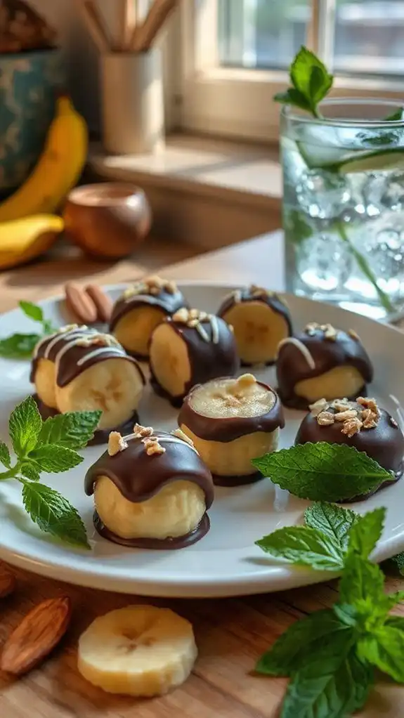 chocolate dipped banana treats