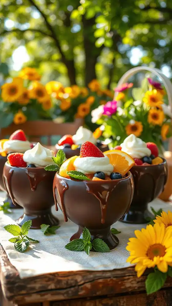 chocolate dipped edible bowls chocolate dipped edible bowls