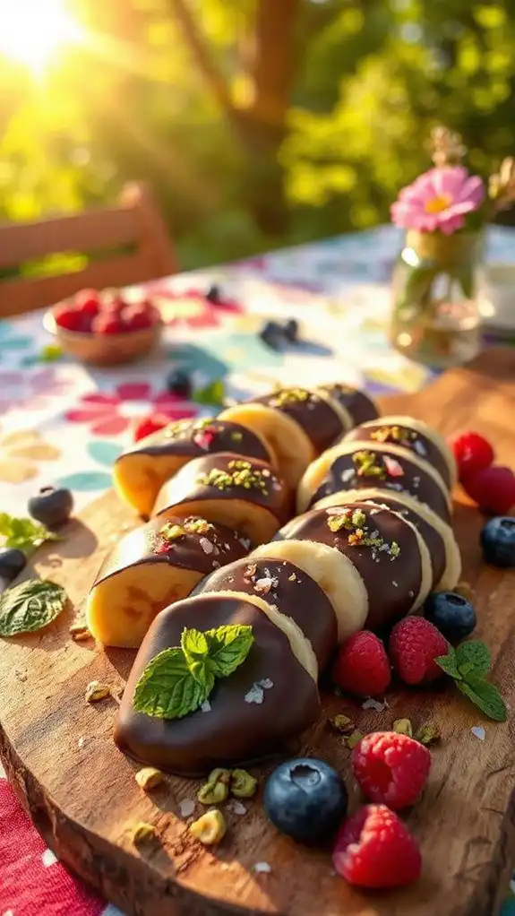chocolate dipped frozen bananas chocolate dipped frozen bananas
