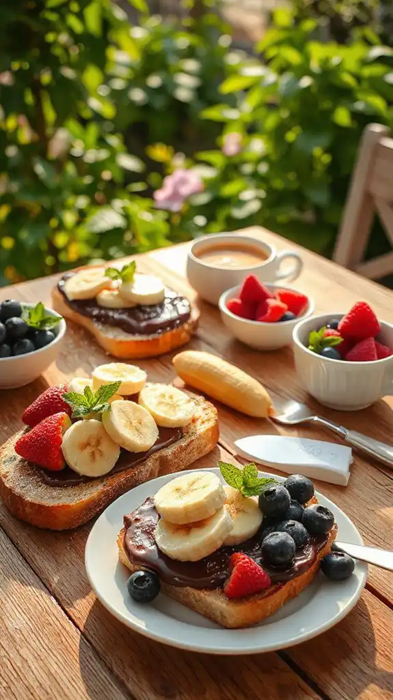 chocolate hazelnut banana toast chocolate hazelnut banana toast