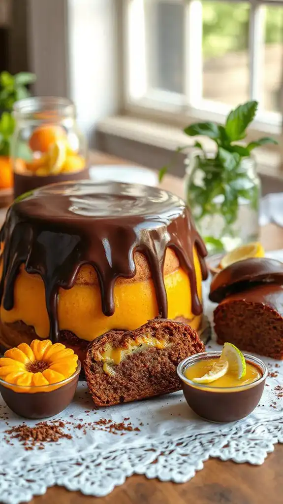 chocolate lime curd cake