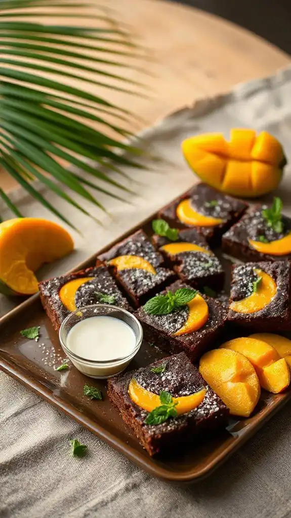 chocolate mango fusion brownies