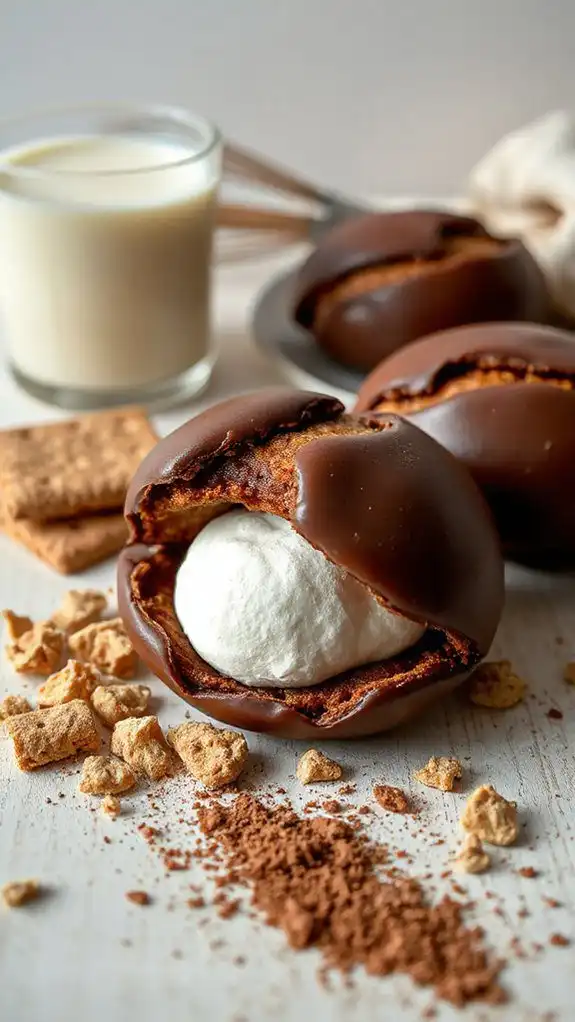 chocolate marshmallow graham layers