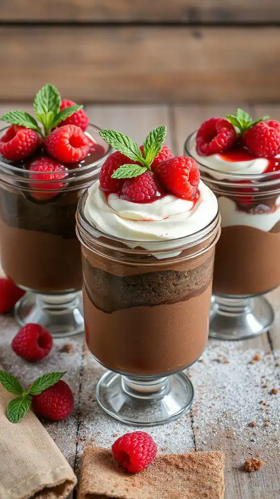 chocolate raspberry summer dessert chocolate raspberry summer dessert