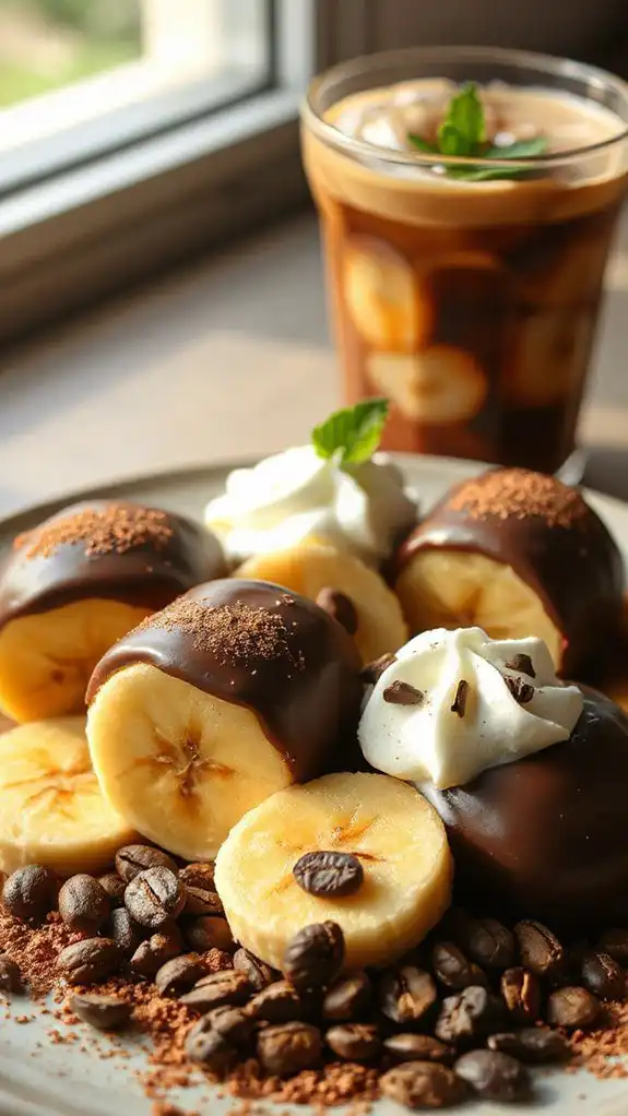 chocolaty coffee banana bites