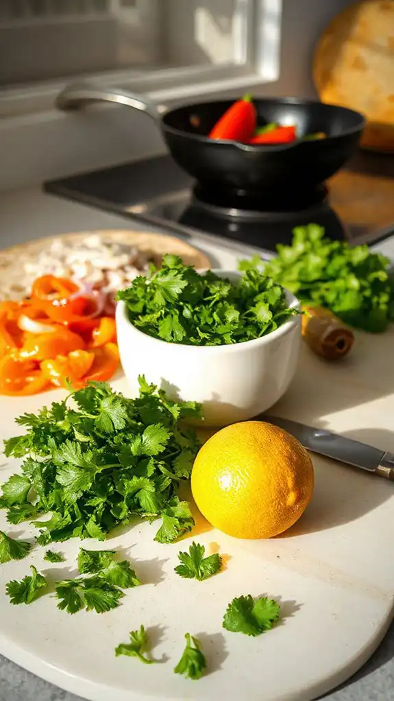 cilantro and lime juice