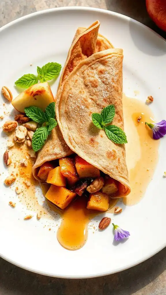 cinnamon apple compote crepes recipe