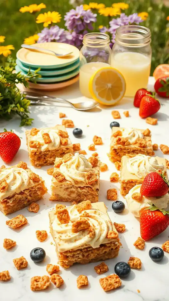 cinnamon cheesecake cereal bars