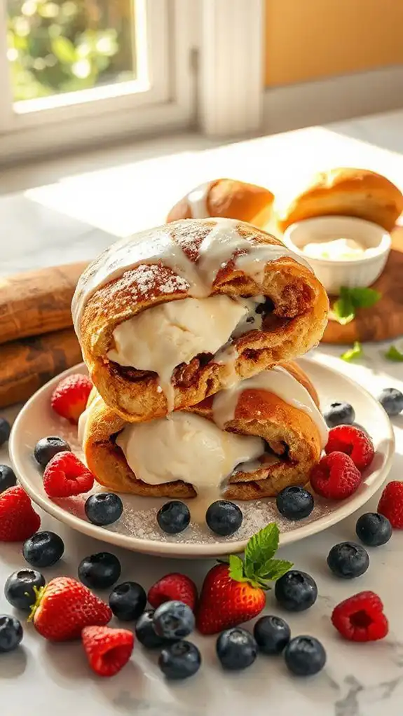 cinnamon roll ice cream sandwiches