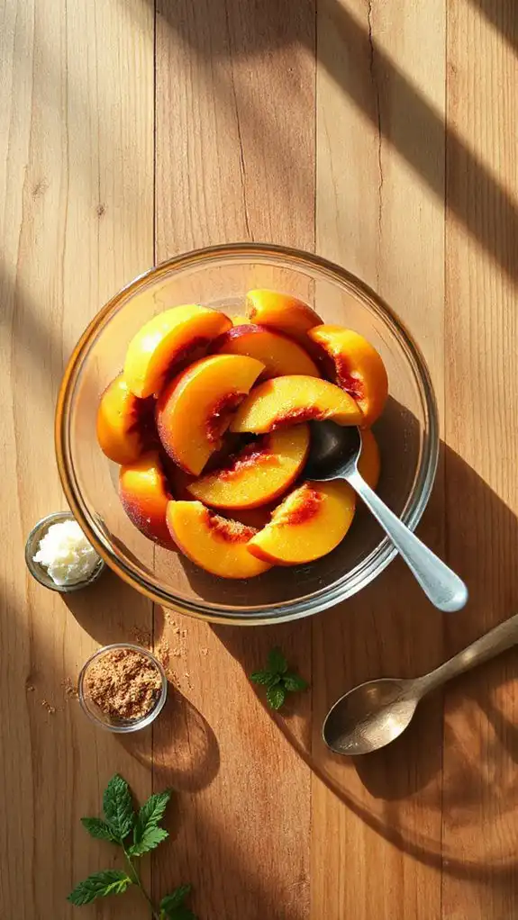 cinnamon scented tender peaches