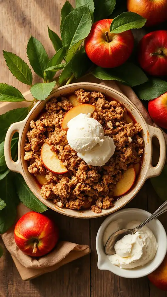 cinnamon spiced apple crisp