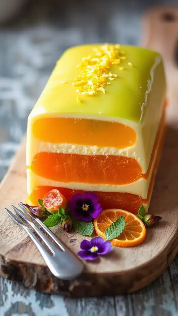 citrus flavored chilled dessert