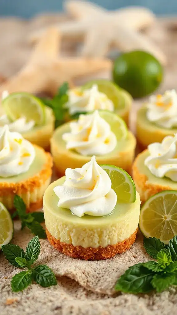 citrus flavored summer cheesecakes