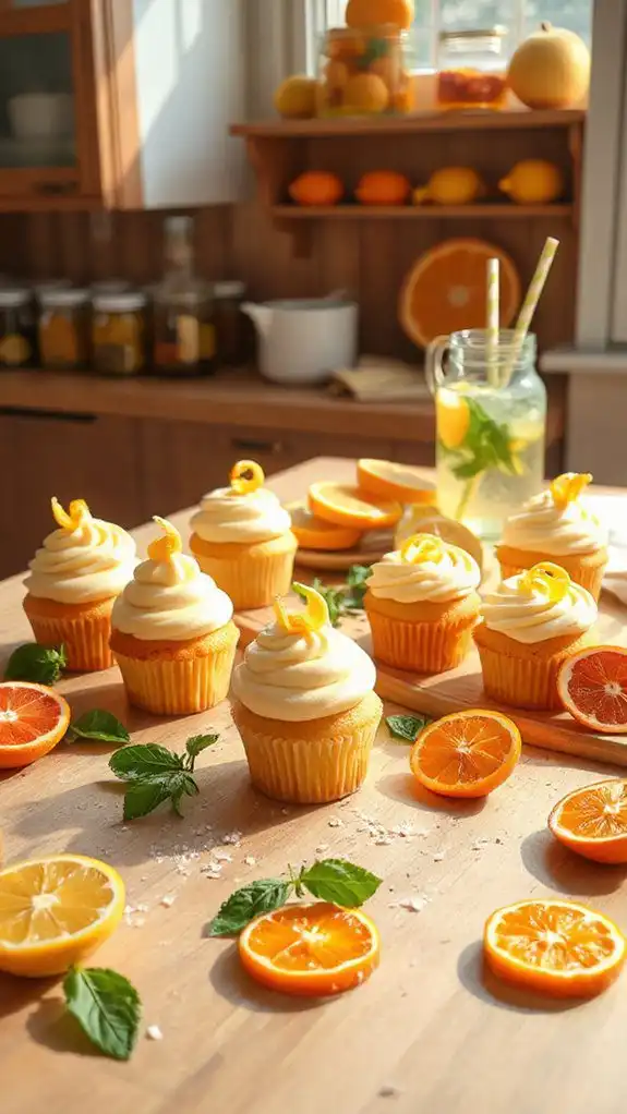 citrus flavored summer cupcakes