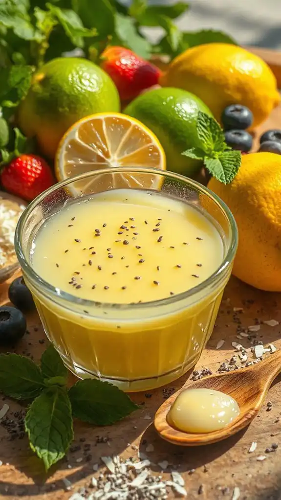 citrusy chia seed dessert