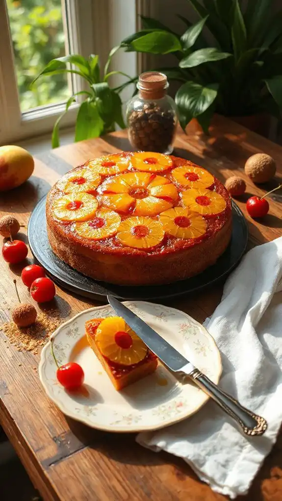 classic caramelized pineapple cake